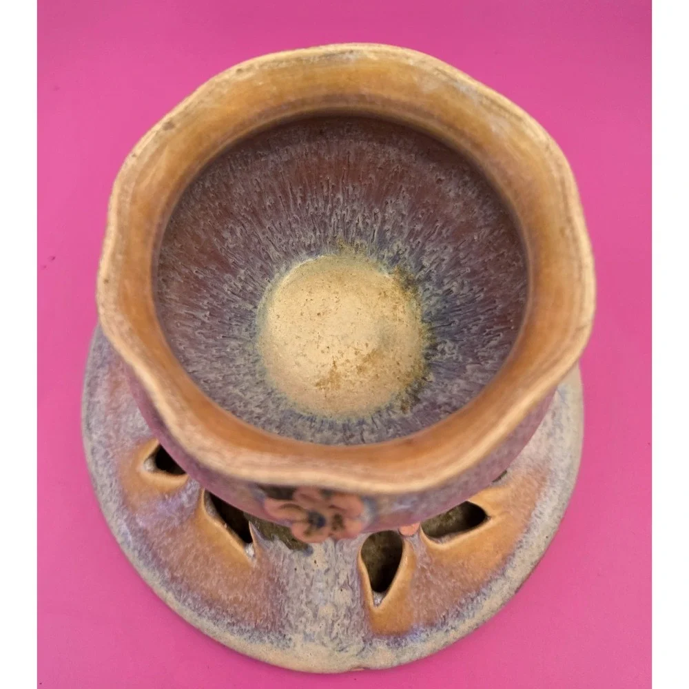 Candle Holder  Ceramic , Hand Thrown.  2 Piece Glazed Finish.‎